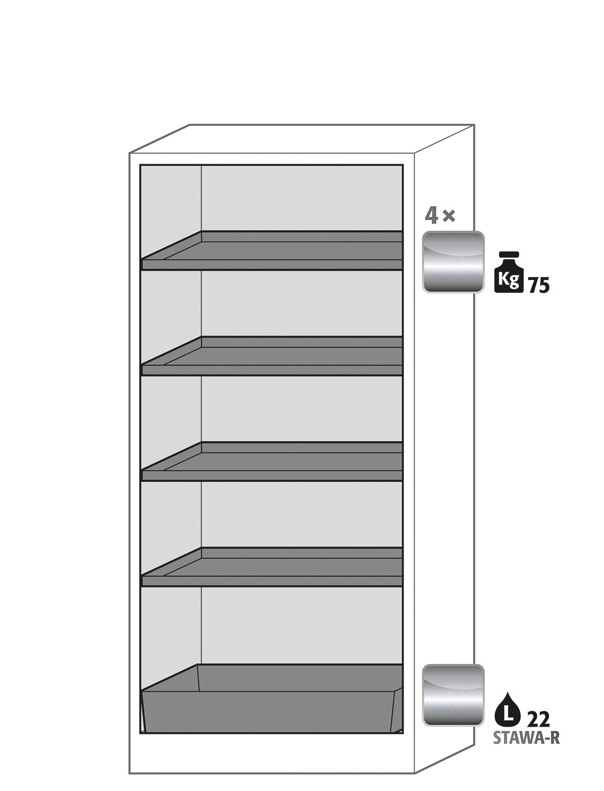 asecos™ Armoire de stockage de sécurité de type 30 Q-CLASSIC-30 à